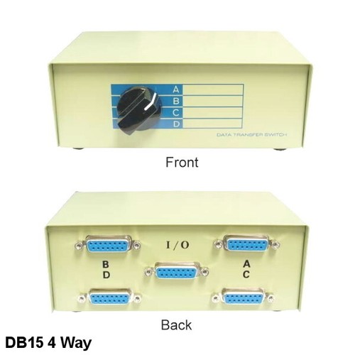 Way db15 manual data switch - way,